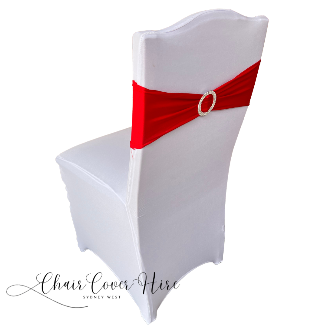 Red Lycra Chair Band Hire
