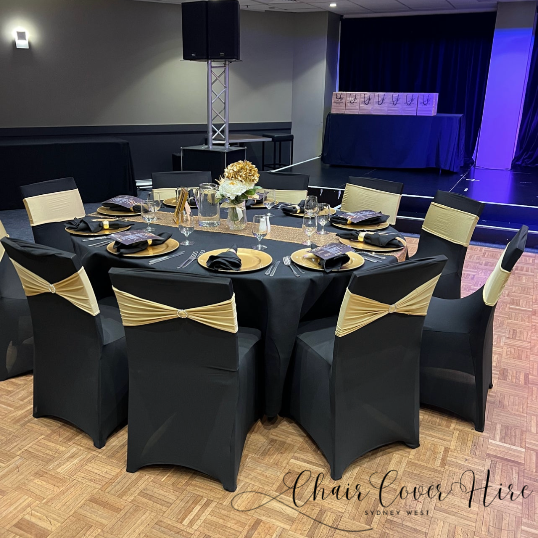 Gold Lycra Chair Band Hire