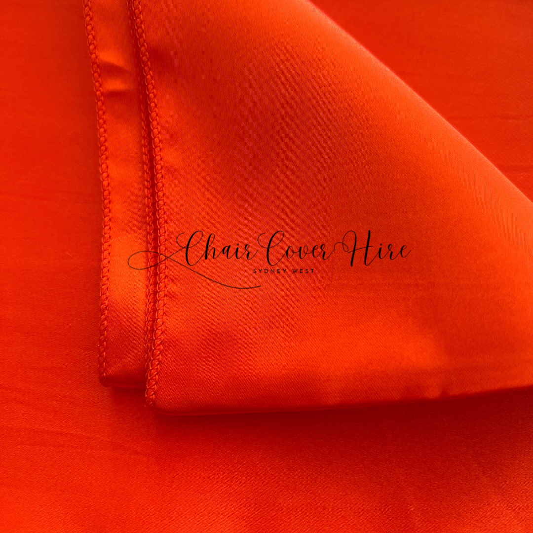 Orange Satin Chair Sash Hire