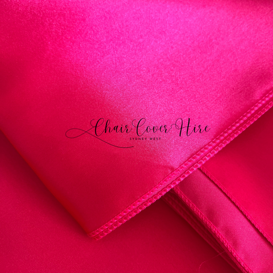 Hot Pink Satin Chair Sash Hire