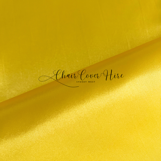 Yellow Satin Chair Sash Hire